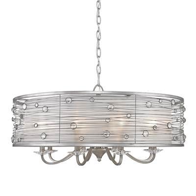 Golden Lighting Joia 8-light Chandelier in Peruvian Silver by Golden Lighting
