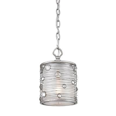 Golden Lighting Joia 1-light Pendant in Peruvian Silver by Golden Lighting