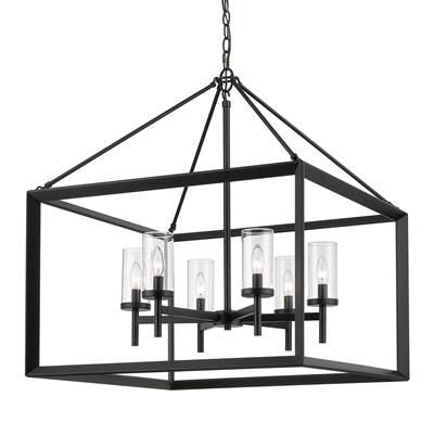 Golden Lighting Smyth 6-light Chandelier in Matte Black