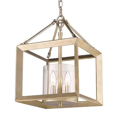 Golden Lighting Smyth 3-light Chandelier in White Gold