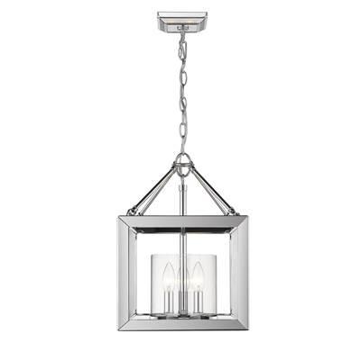 Wry Lighting Smyth 3-light Semi-Flush Mount in Chrome by Golden Lighting