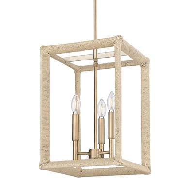 Golden Lighting Wry Lighting Kimber 3-light Pendant - Modern Brass