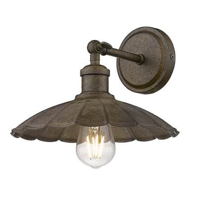 Golden Lighting Wry Lighting Clemence 1-light Wall Sconce - Dark Rust