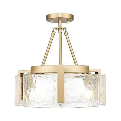 Golden Lighting Aenon 3-light Semi-flush Mount - Brushed Champagne Brass