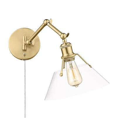 Golden Lighting Yep By Golden Lighting Orwell 1-light Swing Arm Wall Lamp in Brushed Champagne... by Golden Lighting
