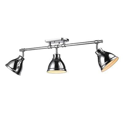 Golden Lighting Yep By Golden Lighting Duncan 3-light Semi-flush Mount - Chrome