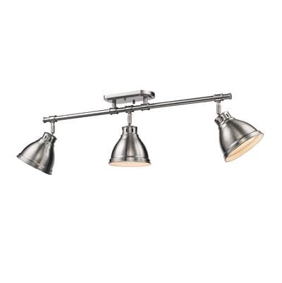 Golden Lighting Yep By Golden Lighting Duncan 3-light Semi-flush Mount - Pewter