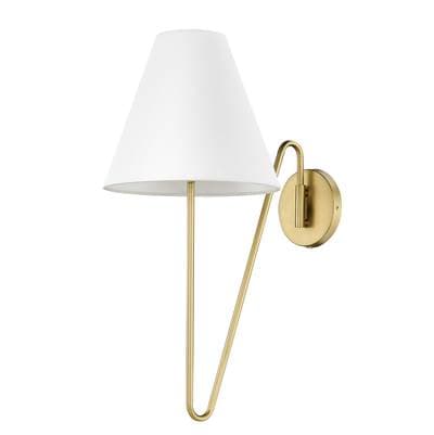 Golden Lighting Yep By Golden Lighting Kennedy 1-light Swing Arm Wall Lamp - Brushed Champagne...
