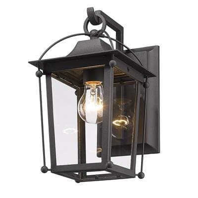 Golden Lighting Wry Lighting Brigham 1-light Outdoor Wall in Natural Black - Naturalblack