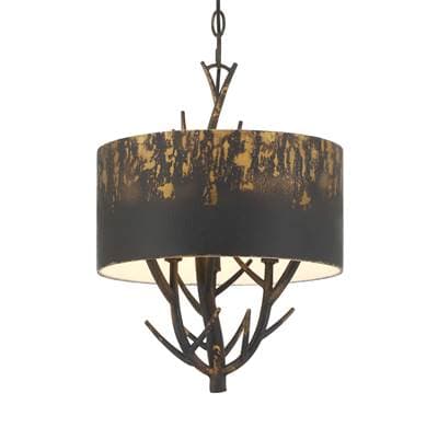 Golden Lighting Wry Lighting Arboreal 3-light Pendant - Antique Black Iron