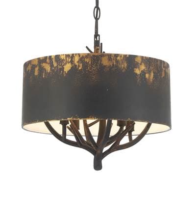 Golden Lighting Wry Lighting Arboreal 4-light Pendant - Antique Black Iron