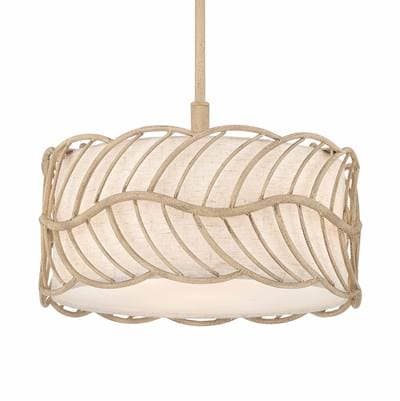 Golden Lighting Wry Lighting Simbolo 3-light Pendant - Almond by Golden Lighting