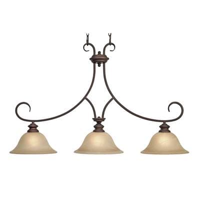 Golden Lighting Wry Lighting Lancaster 3-light Pendant - Rubbed Bronze by Golden Lighting