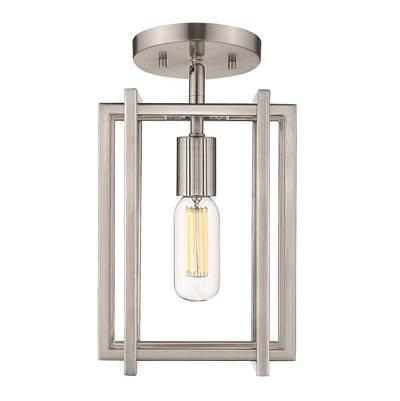 Golden Lighting Tribeca 1-light Semi-Flush Mount in Pewter