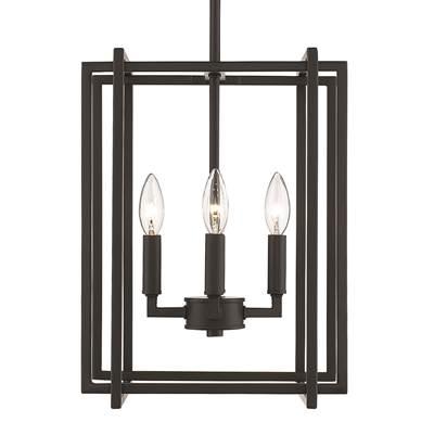 Golden Lighting Tribeca 4-light Pendant in Matte Black