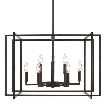 Golden Lighting Tribeca 9-light Chandelier in Matte Black by Golden Lighting