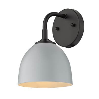 Golden Lighting Yep By Golden Lighting Zoey 1-light Wall Sconce in Matte Black and Matte Gray...