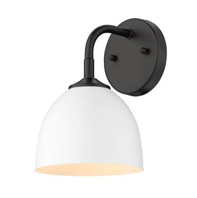 Golden Lighting Yep By Golden Lighting Zoey 1-light Wall Sconce in Matte Black and Matte White...