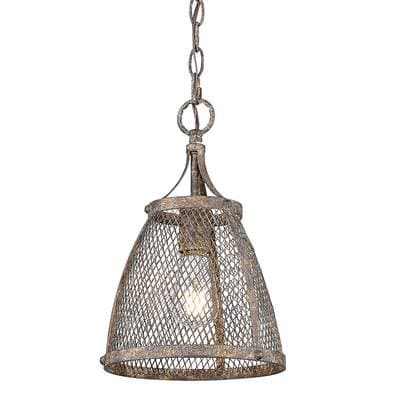 Golden Lighting Wry Lighting Calgary 1-light Pendant - Pebbled Rust