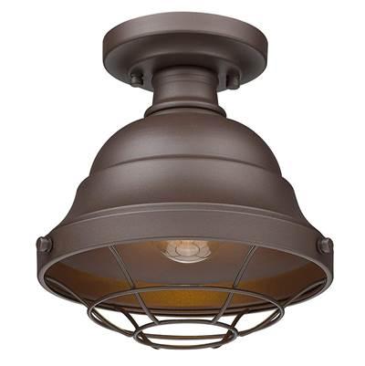Golden Lighting Bartlett 1-light Outdoor Ceiling in Textured Bronze