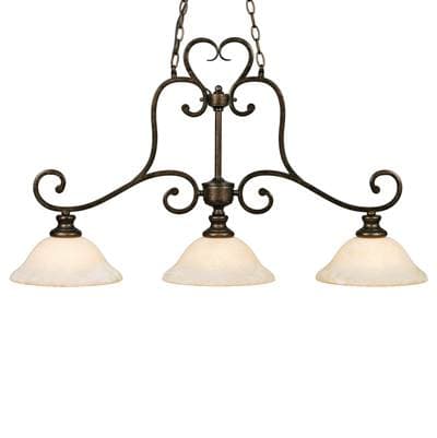 Golden Lighting Wry Lighting Heartwood 3-light Pendant - Burnt Sienna by Golden Lighting
