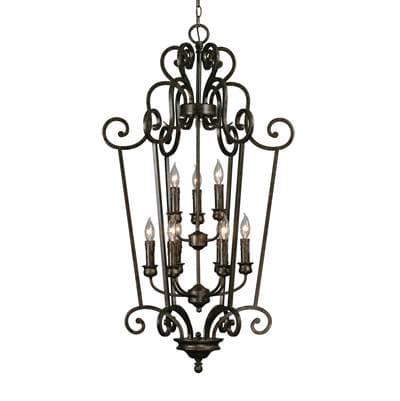 Golden Lighting Wry Lighting Heartwood 9-light Pendant - Burnt Sienna by Golden Lighting