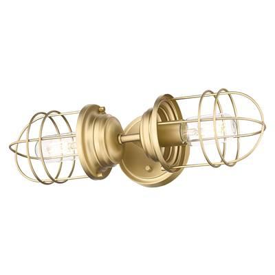 Golden Lighting Seaport 2-light Vanity in Brushed Champagne Brass by Golden Lighting