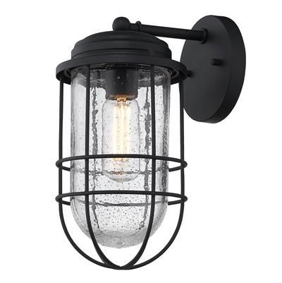 Golden Lighting Seaport 1-light 6in Outdoor Wall in Natural Black