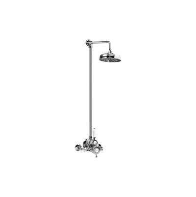 Adley Exposed Thermostatic Shower System (Rough and Trim) - 24k Brushed Gold Plated