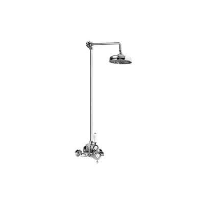 Adley Exposed Thermostatic Shower System (Rough and Trim) - 24k Brushed Gold Plated