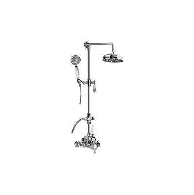 Adley Exposed Thermostatic Shower System w/Handshower (Rough and Trim) - Steelnox Satin Nickel by Graff