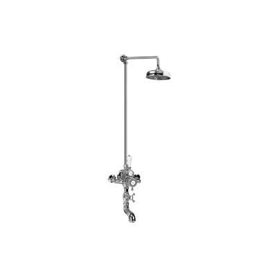 Adley Exposed Thermostatic Tub and Shower System (Rough and Trim) - Polished Chrome by Graff