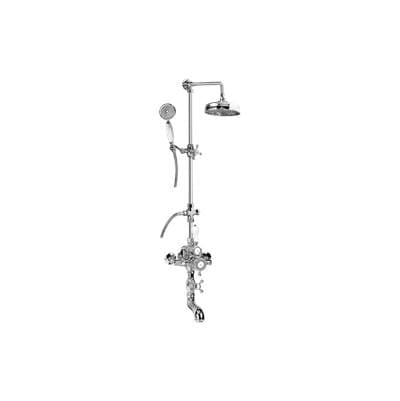 Graff Adley Exposed Thermostatic Tub and Shower System w/Handshower (Rough and Trim) - 24k Gold Plat
