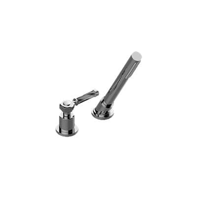 Graff Vintage Handshower and Diverter Set (Trim) - Polished Chrome With Black Accents