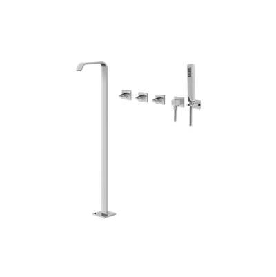 Targa Floor-Mounted Tub Filler w/Wall-Mounted Handshower & Diverter by Graff