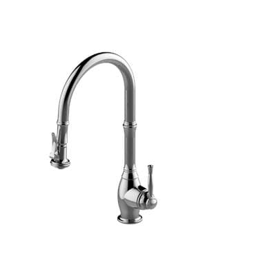 Graff Pull-down Kitchen Faucet with Chef's Pro Sprayer - Unfinished Brass