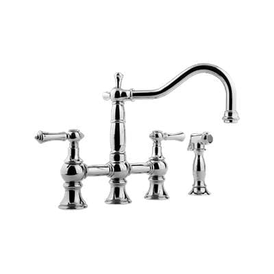 Graff Bridge Kitchen Faucet with Side Spray - Brushed Brass Pvd by Graff