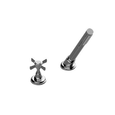 Graff Camden Deck-mounted Handshower & Diverter Set W/cross Handle (trim) - Brushed Onyx Pvd