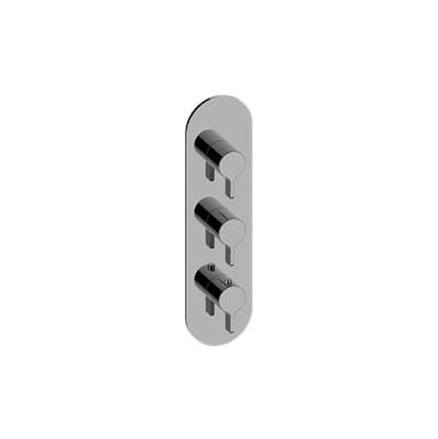 M-Series Round 3-Hole Trim Plate with Terra Handles (Vertical Installation)
