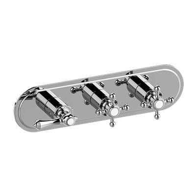 Graff Adley Traditional M-series Valve Trim with Three Handles (horizontal Orientation) - 24k...
