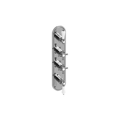 Graff Adley Traditional M-series Valve Trim with Four Handles - 24k Gold Plated by Graff