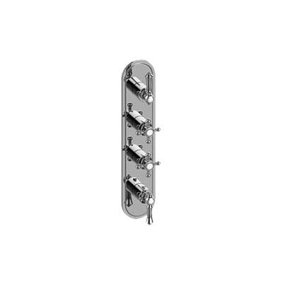 Graff Adley Traditional M-series Valve Trim with Four Handles - 24k Gold Plated by Graff