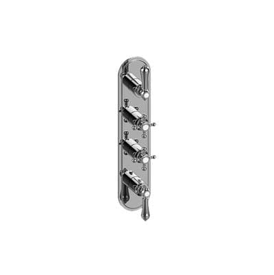 Graff Adley Traditional M-series Valve Trim with Four Handles - 24k Gold Plated by Graff