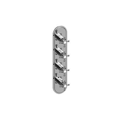 Graff Adley Traditional M-series Valve Trim with Four Handles - 24k Gold Plated by Graff