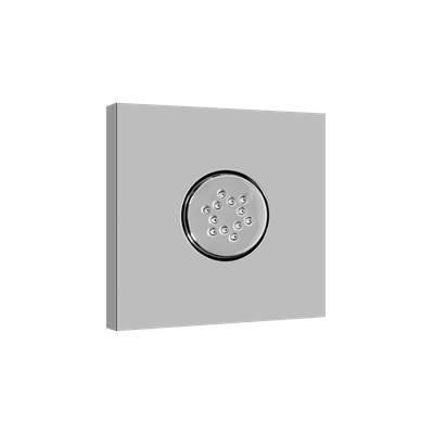 Various Square Flush Mount Body Spray w/Solid Brass Swivel Head by Graff