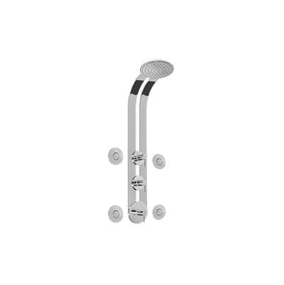 Graff M.E. Round Thermostatic Ski Shower Set W/body Sprays (trim) - Architectural Black