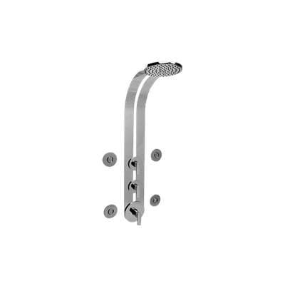 Graff Sento Round Thermostatic Ski Shower Set W/body Sprays (trim) - Architectural Black by Graff