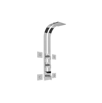 Graff Immersion Square Thermostatic Ski Shower Set W/body Sprays (trim) - Architectural Black
