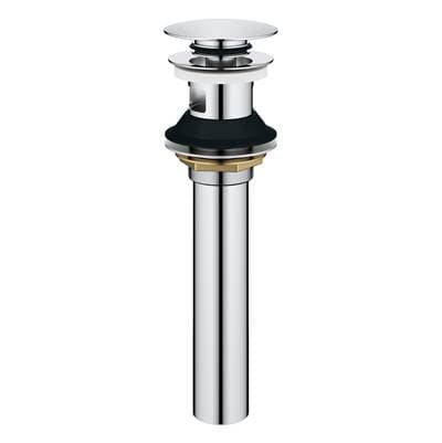 Grohe Bathroom Sink Push Drain with Overflow - Chrome by Grohe