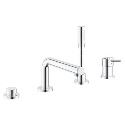 4-Hole Single-Handle Deck Mount Roman Tub Faucet with 1.75 GPM Hand Shower